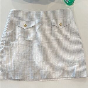 J Crew Striped Gray Skirt